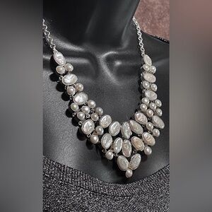 Oceana Royale Mother of Pearl Statement Necklace .925